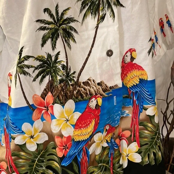 Pacific Legend Hawaiian Shirt Womens Short Sleeve Floral Made In Hawaii - Picture 2 of 7
